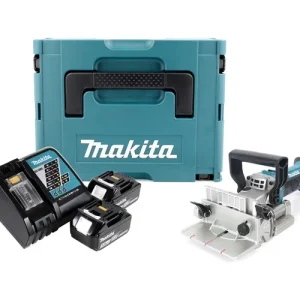 Bestseller Makita BPJ 180 RFJ Akku Nutfräse 18V + 2x Akku 3,0Ah + Schnellladegerät + Makpac