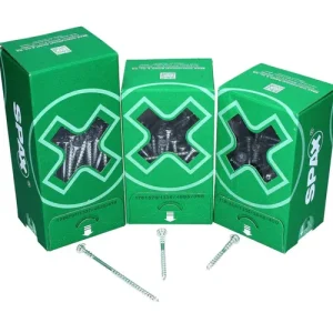 Zertifiziert SPAX Justierschraube 6,0 x 100 mm 200 Stück ( 2x 161010601005 ) Justiergewinde mit Halterillen Flachkopf T-STAR Plus 4Cut WIROX