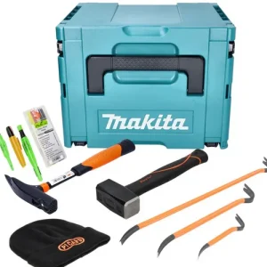 Zimmermann Starter Set Picard Latthammer + Fäustel + 3x Nageleisen + Mütze + Pica Marker Set + Makita Makpac Must-Have