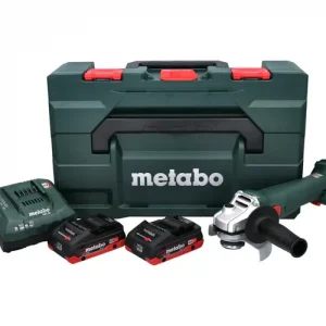 Metabo W 18 L 9-125 Quick Akku Winkelschleifer 18 V 125 mm + 2x Akku 4,0 Ah + Ladegerät + metaBOX Markenware