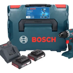 Sale Bosch GSR 18V-45 Akku Bohrschrauber 18 V 45 Nm ( 06019K3203 ) Brushless + 2x Akku 2,0 Ah + Ladegerät + L-Boxx