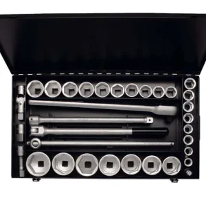 Zertifiziert Steckschlüssel-Satz 3/4″, sechskant, 34-teilig 18-60 mm, ELORA-771-S24/1 MZ