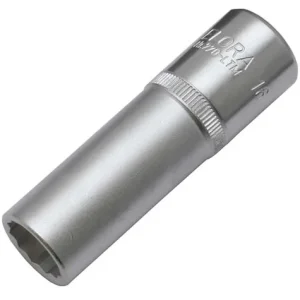 Zertifiziert Steckschlüssel-Einsatz 1/2″, extra tief, Sechskant, ELORA-771-LT 12 mm
