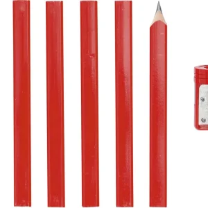 Zimmermannsbleistifte mit Spitzer, 7-tlg. Sonderangebot