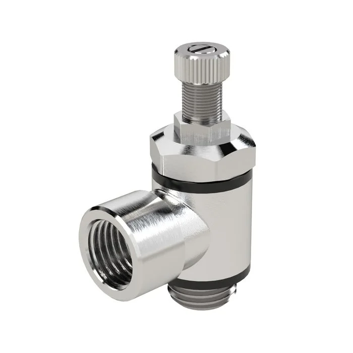 Zertifiziert RIEGLER Drosselrückschlagventil, Zuluftdr. Gewindeanschl. G 1/8 i., G 1/8