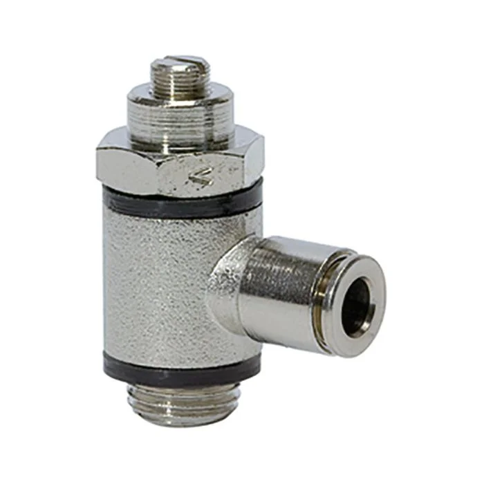 Zertifiziert RIEGLER Drosselrückschlagventil, Zuluftdr. Steckverb. G3/8,Schl.10