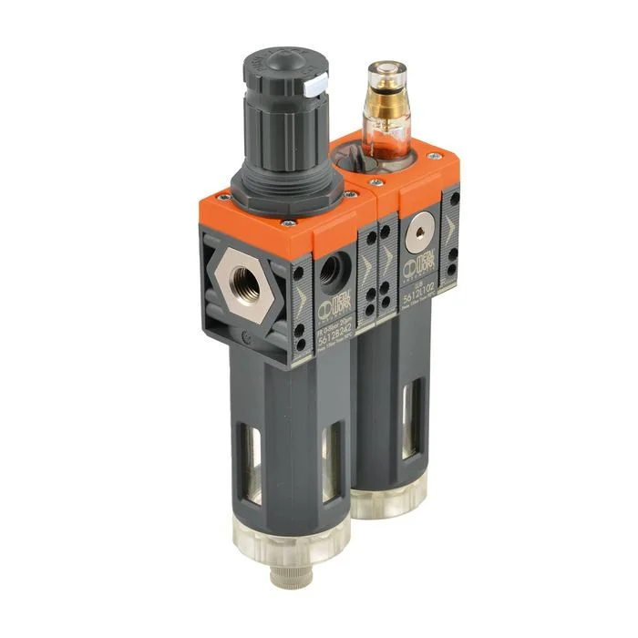 Zertifiziert RIEGLER Filterregler + Öler »SYNTESI«, BG 2, G 3/4, 5 µm, 0…2 bar, RA