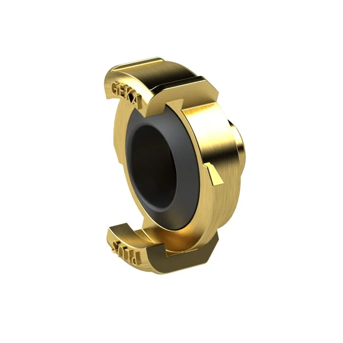 Zertifiziert RIEGLER GEKA-Gewindestück, starr, Messing blank, G 1 1/4 IG