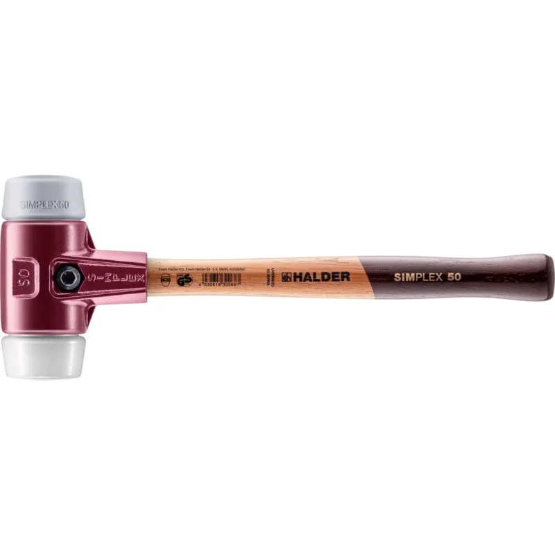 HALDER SIMPLEX Schonhammer Ø 50 mm TPE-mid grau / Superplastik mit Tempergussgehäuse Heißes Angebot